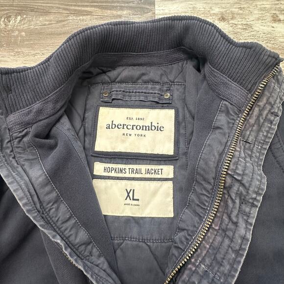 Vintage Abercrombie & Fitch Hopkins Trail Blue Boys XL Full Zip Heavy Jacket - Picture 4 of 10